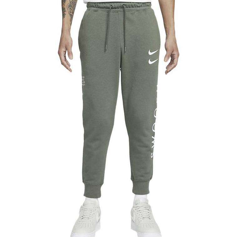 Nike Printed Logo Joggers With Elastic Cuffs Men Bottoms Green DJ0468-380
