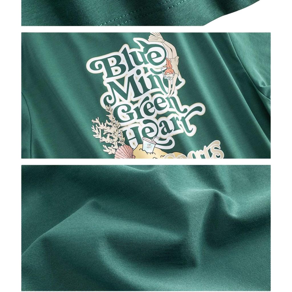 Anta Comfortable Breathable Versatile Loose Short Sleeve T-Shirt Women Tops Chili-Green 162528105-3