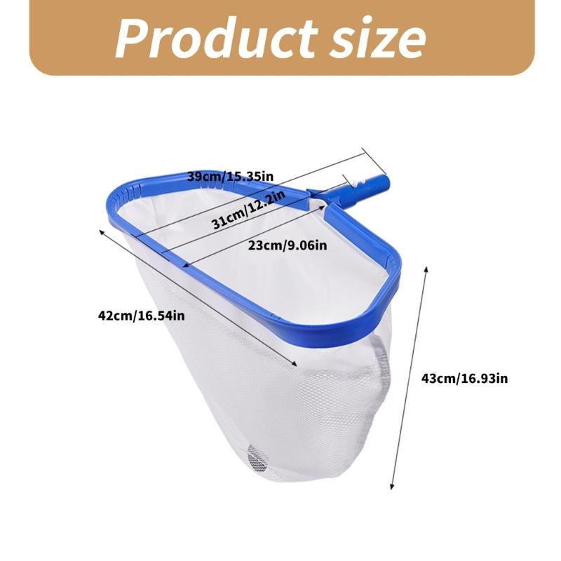 Pool Skimmer Net Rake Deeper Net Mesh Pool Net for Cleaner Leaves Debris Swimming Pool Skimming Leaf Removal Pocket