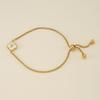 Stainless Steel Shell Clover Letter Bracelet Unique Design Fashionable Wrist Jewelry for Women