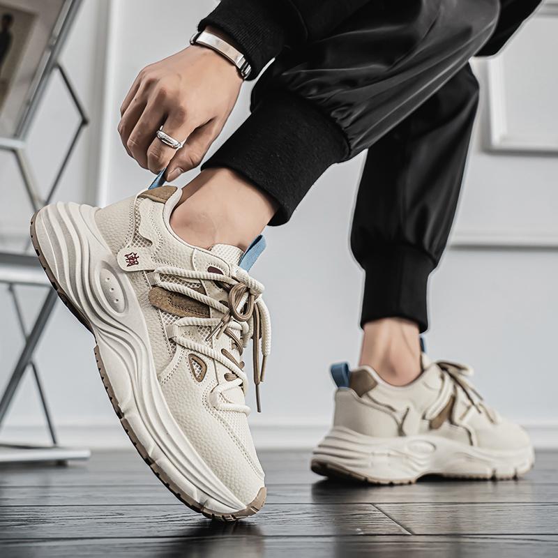 Men 's Casual Four Seasons Fashion  Students Comfortable Sneakers Boys Trending Soft Sole Breathable Shoes