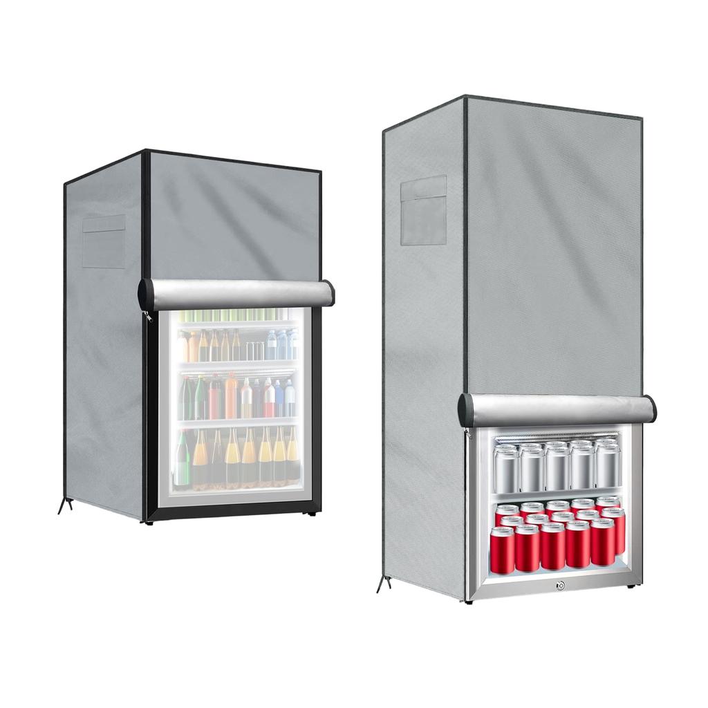 Universal Outdoor Refrigerator Cover Dustproof Freezer Covers for Protecting Upright Freezers/Beverage Refrigerator