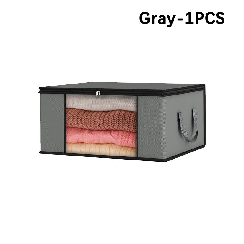 Large Capacity Clothes Storage Bag Organizer With Reinforced Handle For Blanket Comforters Bed Sheets Pillows Toy