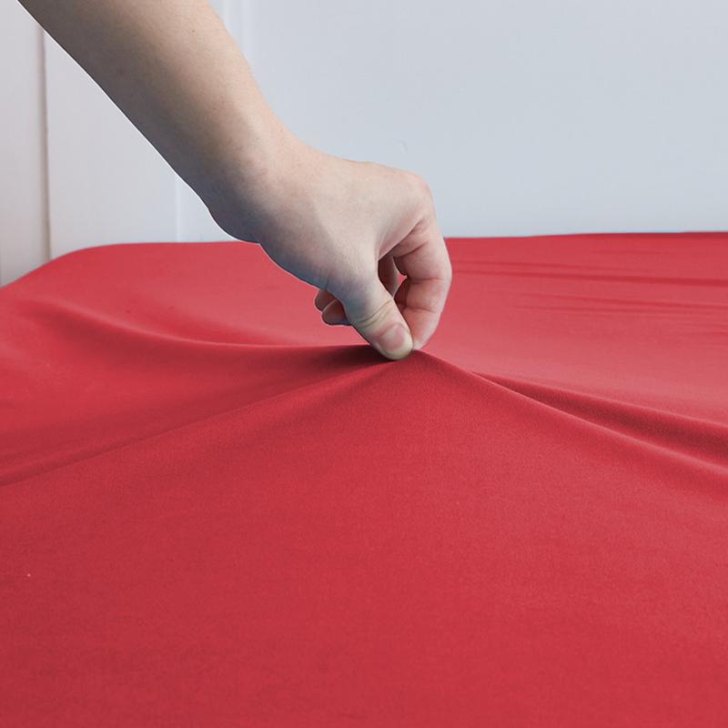 Solid Color Waterproof Bedsheet, Soft and Comfortable Bedding Mattress Protective Cover Suitable for Bedrooms, Guest Rooms, Fitted Sheet No Pillowcase