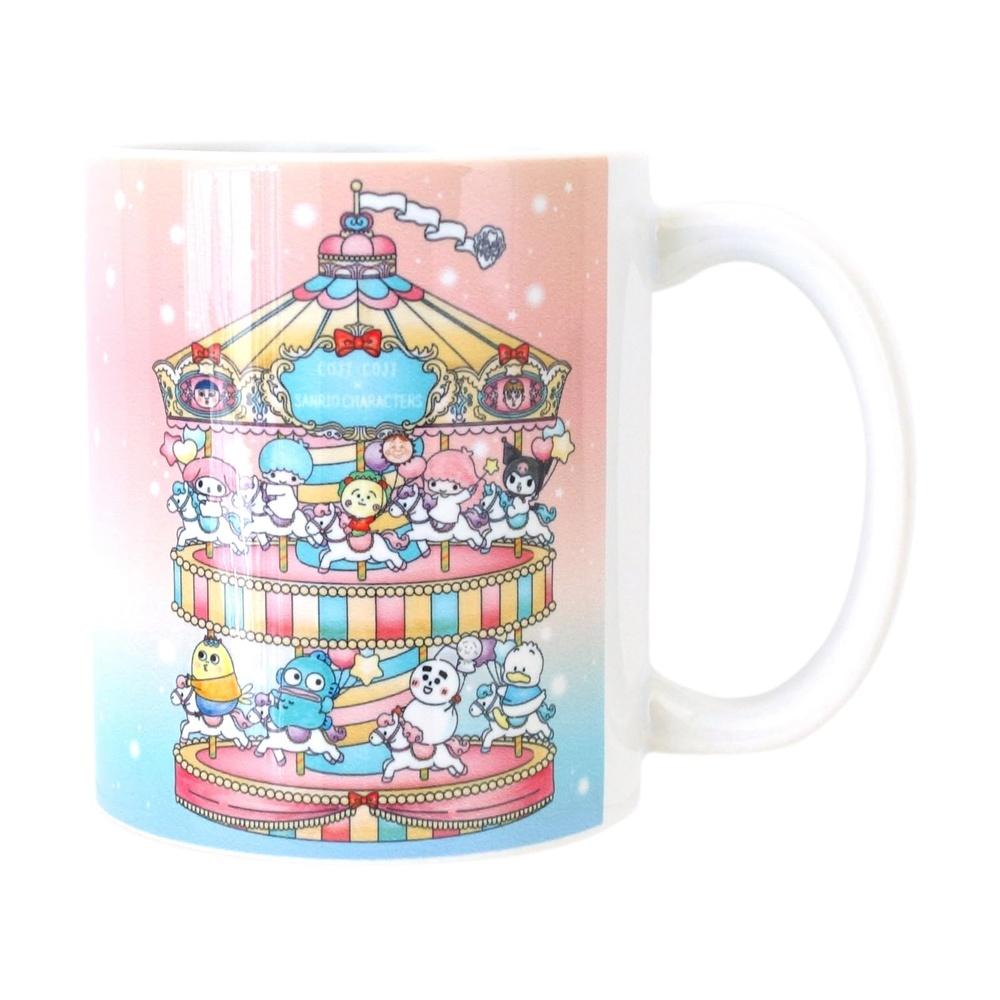 COJICOJI x Sanrio Characters Mug Approx. 300ml Microwave Dishwasher Safe Tableware Character Goods Merry-Go-Round Made in Japan 319157