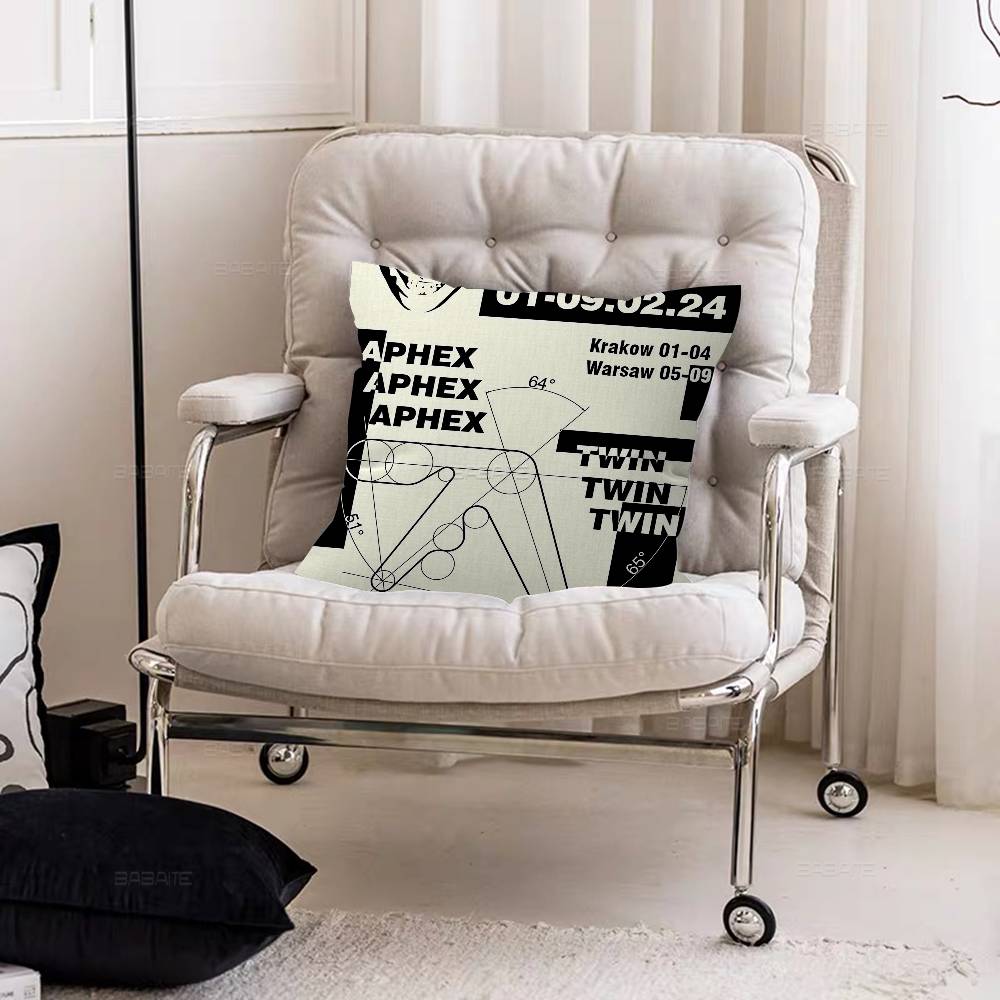 DJ A-Aphex T-Twins Pillow Cushion Cover Pillowcase Living Room Sofa Home Decor Customized
