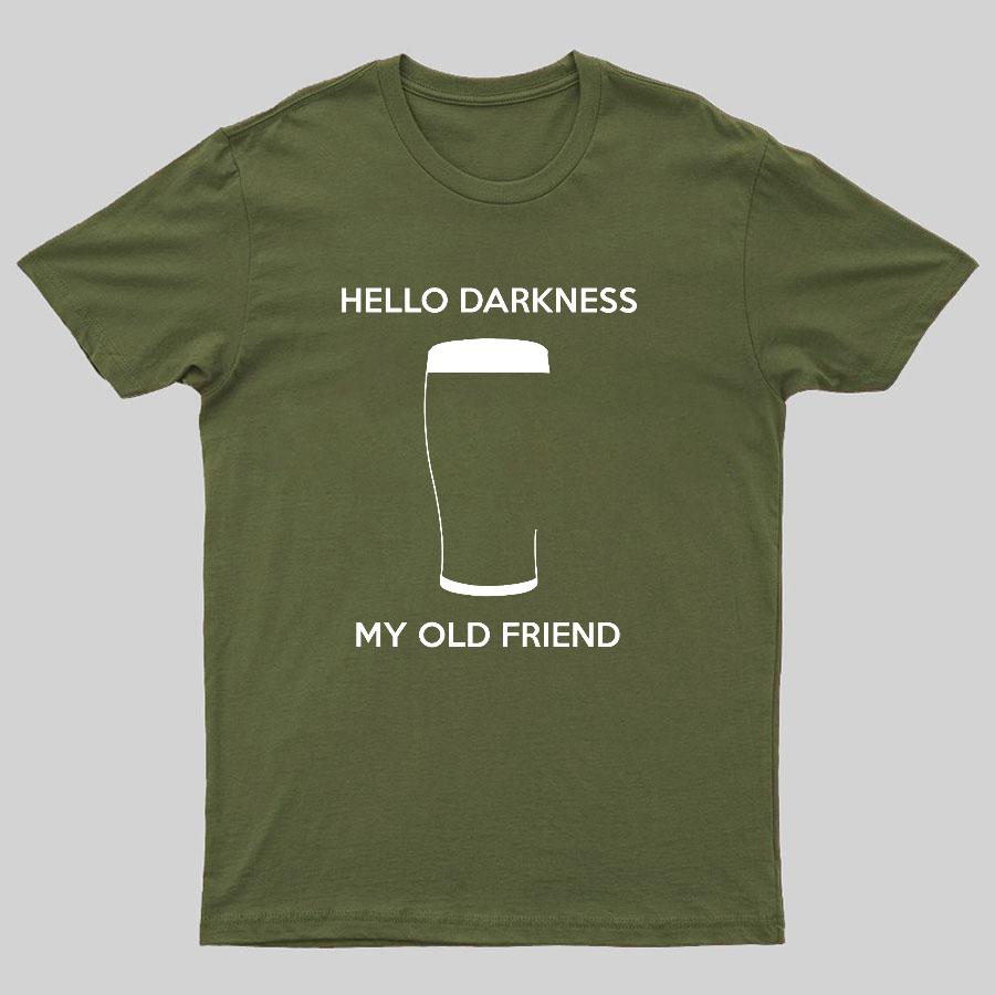 Hello Darkness My Old Friend Nerdy Graphic Unisex Heavyweight 100% Cotton T-shirt