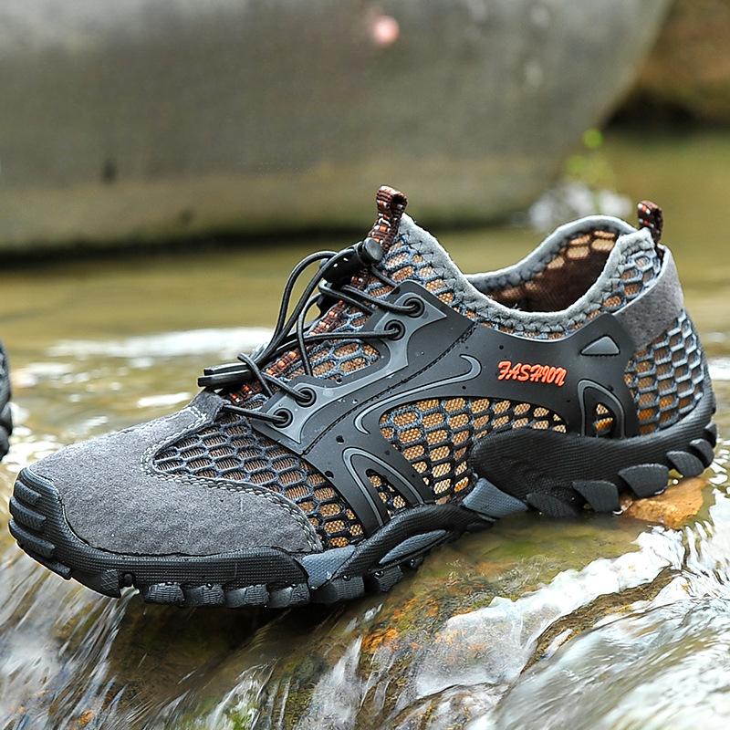 Sommer Herrenschuhe Atmungsaktive Schuhe Herren Mesh Schuhe Neue Mesh Sommer Trendy Schuhe Sport Outdoor Freizeit Bergsteigen Schuhe