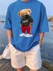 Sports Cartoon Bear Wearing Mask Prints TShirts Womens Summer Cotton Short Sleeve Tees ONeck Soft Loose Tops Casual Clothes