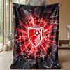 Bournemouth Football Print Flannel Blanket, Soft Warm Lightweight Throw Blanket for Sofa Bed Camping
