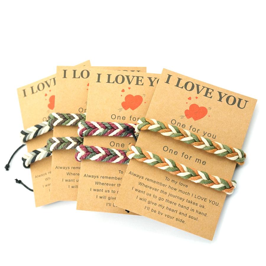Ein für dich Ein für mich Partnerarmbänder Set 2 Stück Handgefertigt Geflochten Passende Armbänder Liebesschmuck Valentinstag Accessoires Joias