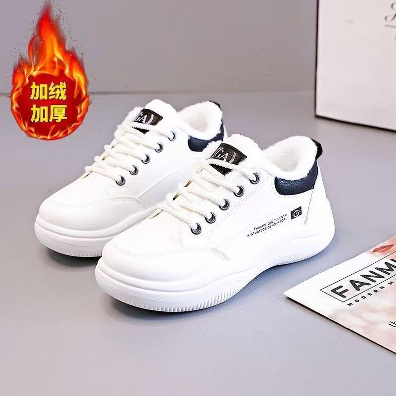 22 winter new velvet thick-soled sports casual thickened warm cotton shoes board shoes