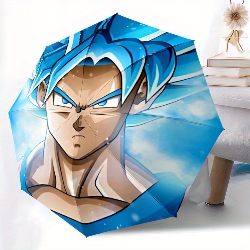 1pc Super Saiyan Automatic Umbrella 8-Bone Design Compact Gear for Outdoor Travel, Perfect Gift for Friends or Family y280828195