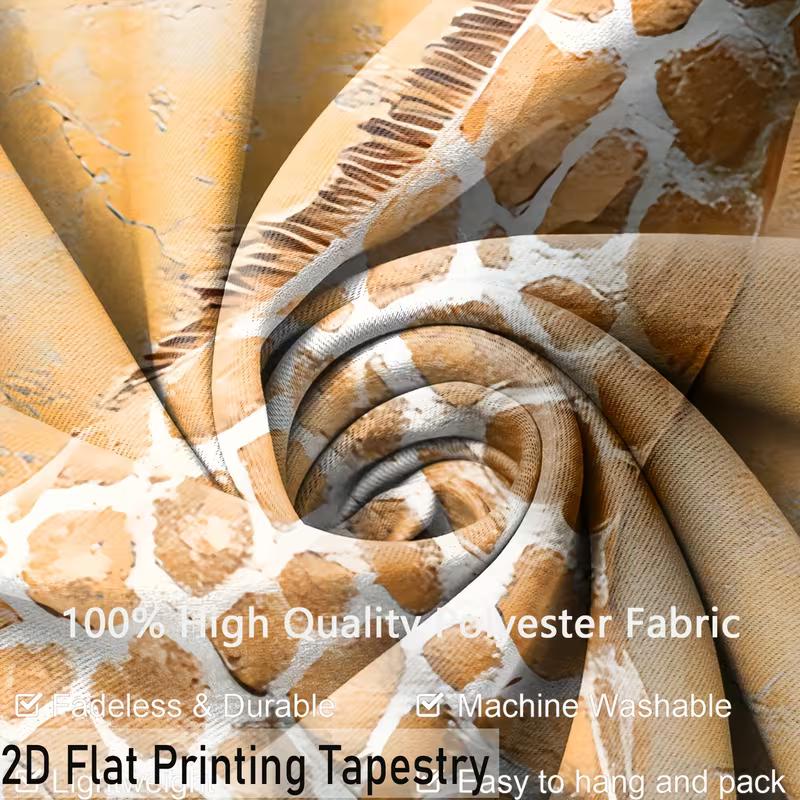 Large 2D Giraffe Backdrop Realistic Embossed Wildlife Photography Background Cloth for Room Decor