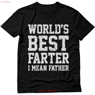 World Best Farter I Mean Father T Shirt S for Dad Funny Men Vintage Washed Unisex Stylish Versatile Graphic Stretched Fashion