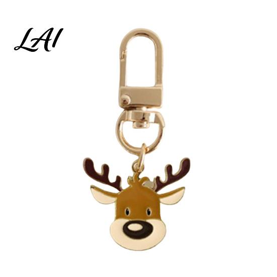 Xmas Theme Pendant Cartoon Christmas Keychain Enamel Santa Snowman Elk Snowflake Bag Charm Backpacks Keychain for Handbags Purses Party Favors