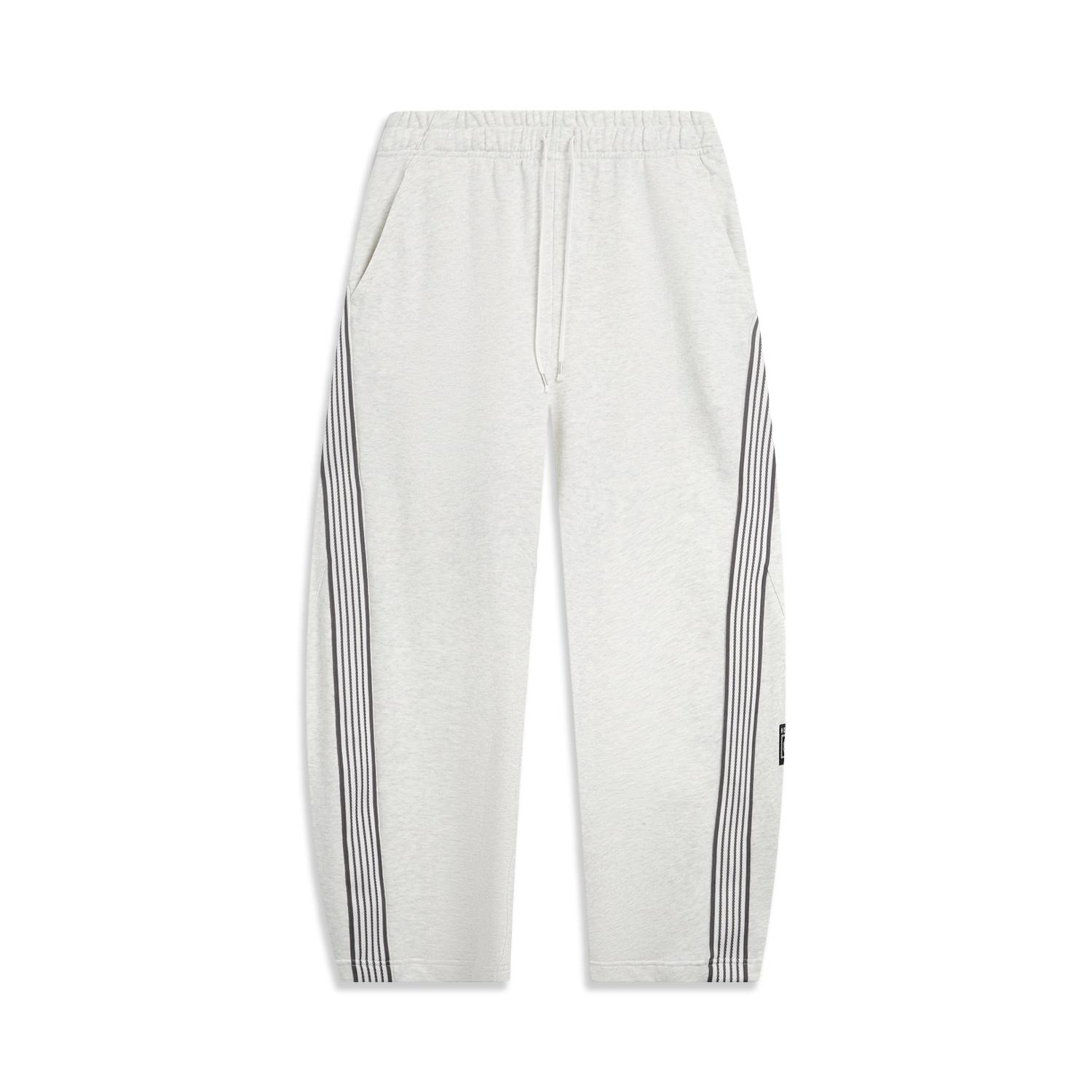 

Li-Ning Серия Баскетбол Полосатые Со средней посадкой Дышащие На шнуровке Универсальные Прямого кроя Повседневные Брюки Мужские низы Цветочный-Серый Облачно-Туманно-Белый AKLVB95-2 XXL