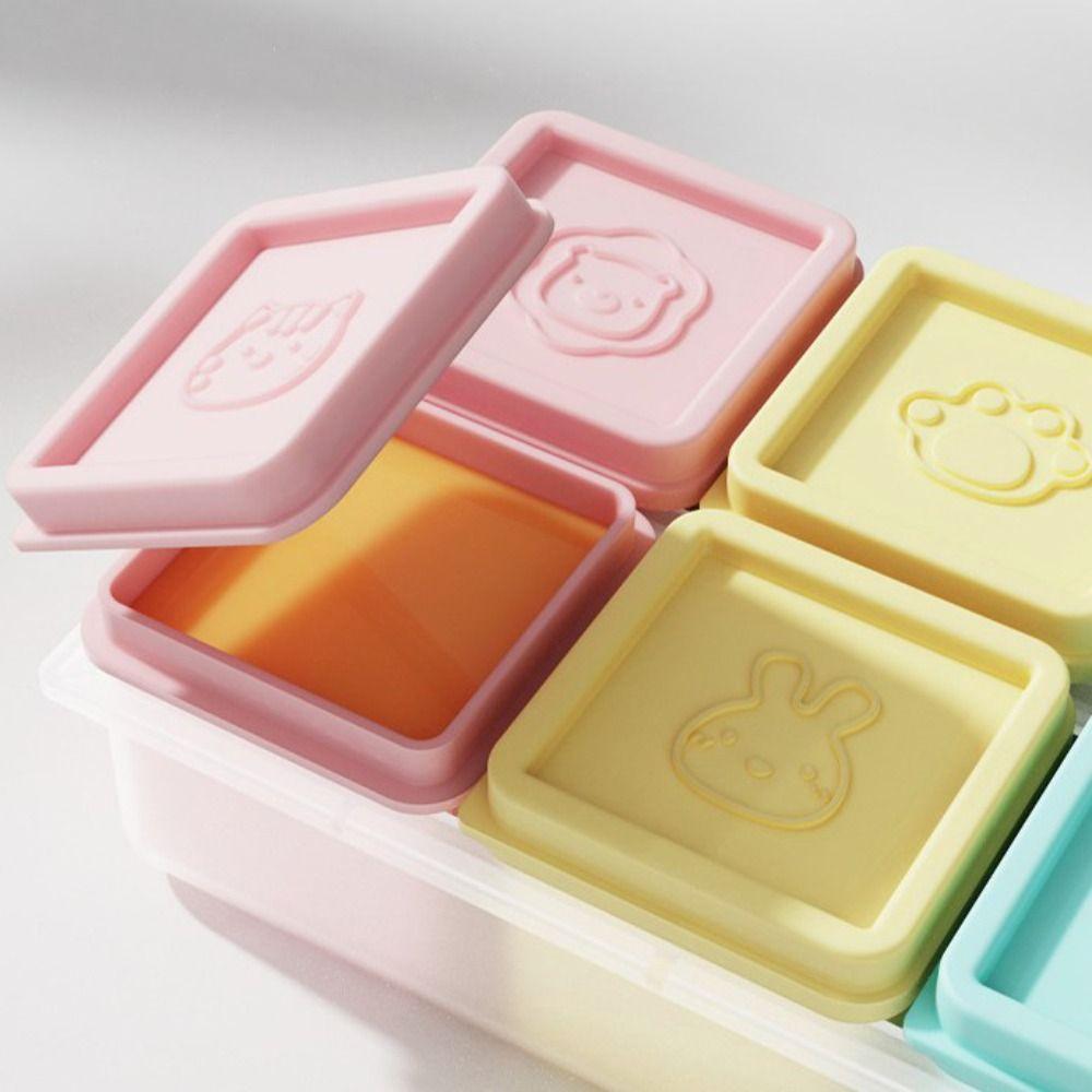 Silicone Baby Food Freezer Tray Square Puree Container Food Storage Container Ice Cube Mold  Soup