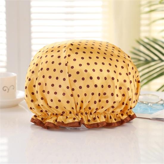 Useful Shower Hat Reusable Waterproof Double Layer Easy To Clean Quick Drying Bath Hat Household Supplies