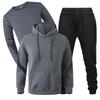 New Loose Men's Autumn and Winter Fleece Sweater Sweatpants Three-piece Casual Sports Long-sleeved Set