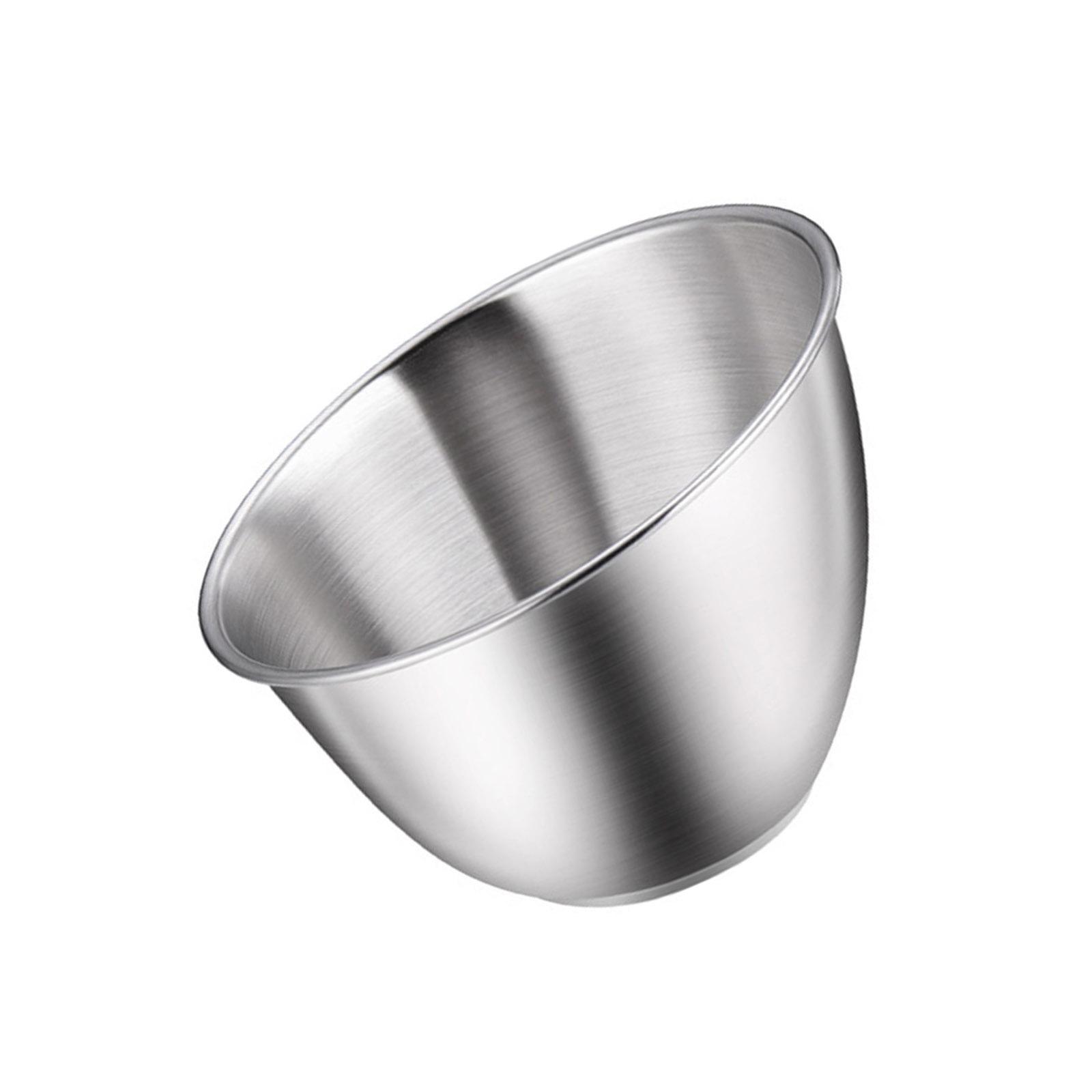 

Большое наклонное ведро для салата из нержавеющей стали, скошенная миска для подачи овощей, кулинарный таз для использования на кухне S серебряный