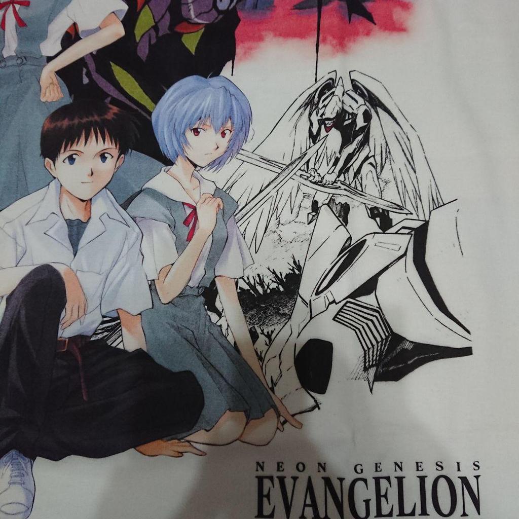 [USED] EVANGELION Evangelion T-shirt White XL Rare