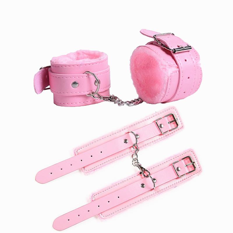 Sex Toys Handcuffs 1Pair PU Leather Restraints Bondage Cuffs Roleplay Tools Erotic Handcuffs for Couples GameSex Products