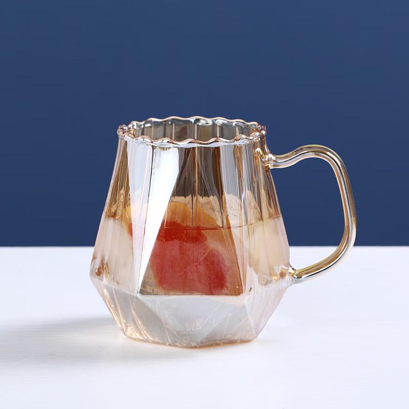 Segana Champagne Diamond Borosilicate Glass Pitcher & Cup Set