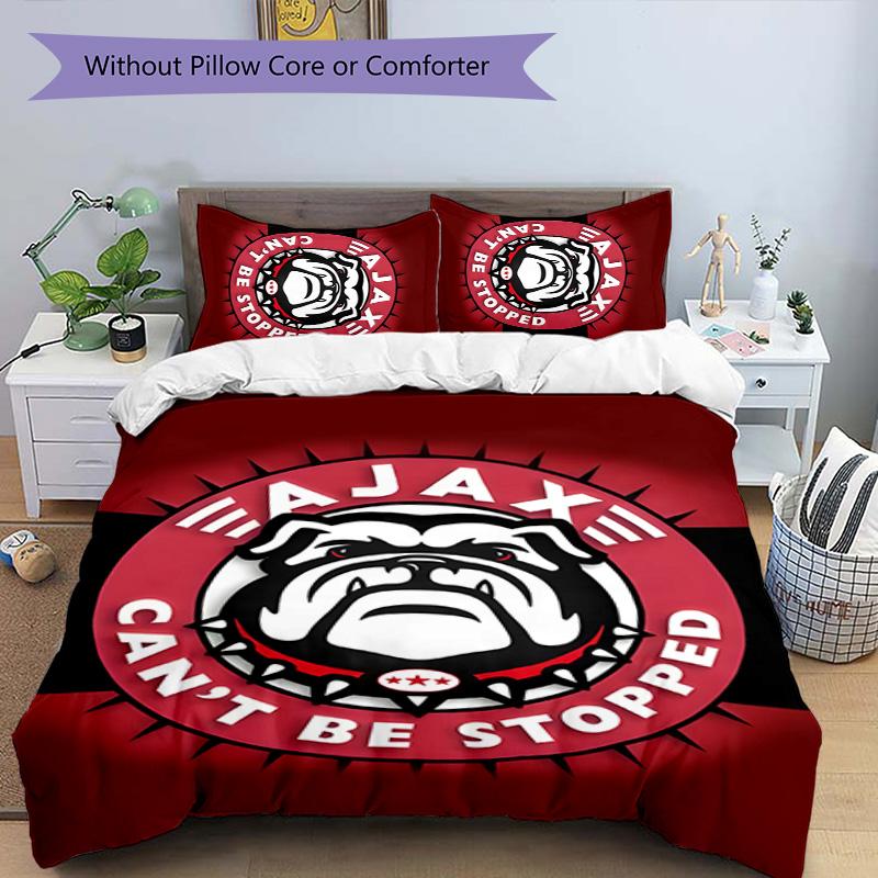 3pcs Ajax FC Design Cover Set - HD Printed Bedding with 1 Cover and 2 Pillowcases - Perfect for Home and Dorm Decor