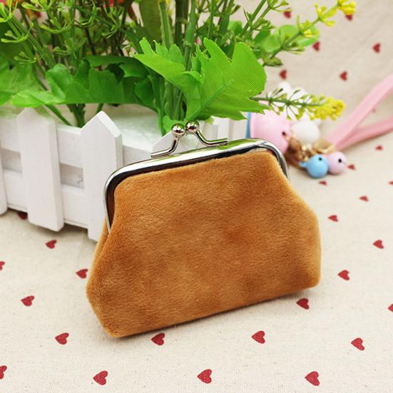 Mini Coin Purse, with Classic Kiss-lock Buckle Design, Portable Velvet Coin Purse, for Coins Earrings Lipstick Samples Daily Use