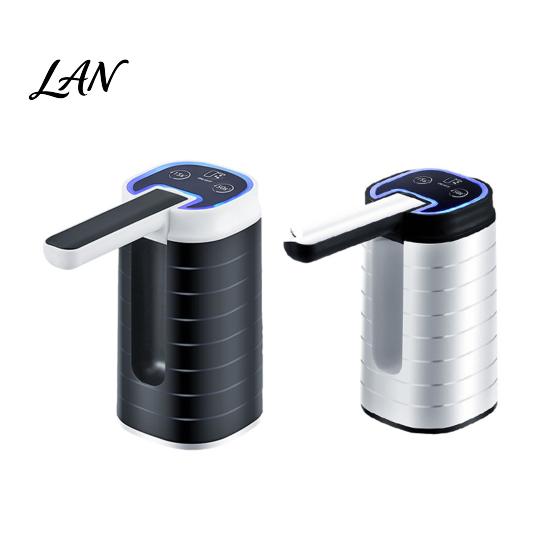 Foldable Drinking Water Pump Electric Dispenser Pump, Rechargeable Portable Bottle Top for 5 Lightweight Desktop Gallon Bottles, Spout Automatic Home