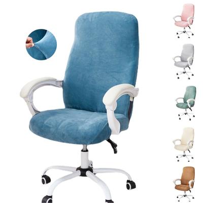 1 Funda de Terciopelo para Silla de Oficina Elástica Antipolvo Funda para Asiento de Silla de Ordenador Antideslizante Funda para Sillón Gaming para Sala de Estudio