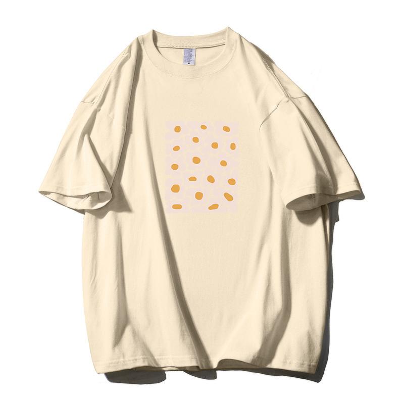 Shellsuning Oversized Art Printed T-shirts Women Summer Fashion Vintage 100% Cotton Soft Streetwear Couple Clothes Basic Tees Female Harajuku Tops