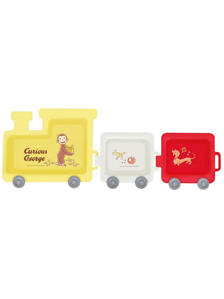 Nishiki Kasei Curious George Train Lunch Perfect for and Made in Character Small and Dryer Safe Plate, Meals, Childcare, Parenting, Japan, Plate,