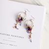 Bohemia Statement Earrings Rhinestone Flower Beads Tassel Ear Accessories