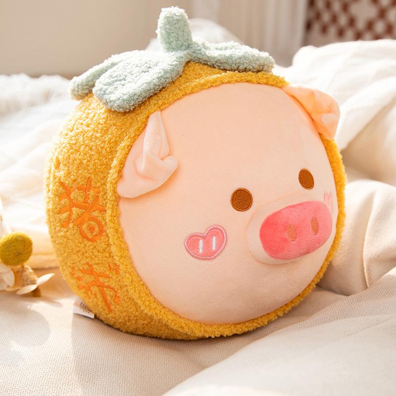Pig Persimmon Smoothly Cute Persimmon Pig Doll Pillow Girls Sleeping Plush Doll Rag Doll Children's Gift
