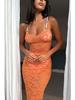 New Multi-Color Lace Sleeveless Suspenders Sexy Long Dress 2025