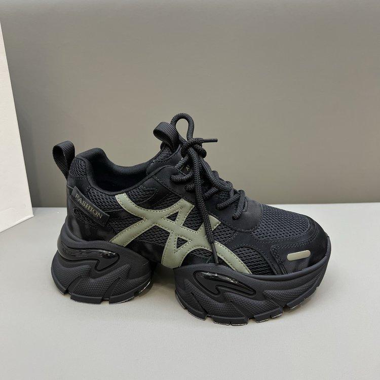 Height-increasing dad shoes for women 2025 autumn new versatile thick-soled four-season comfortable running casual versatile sports shoes for women