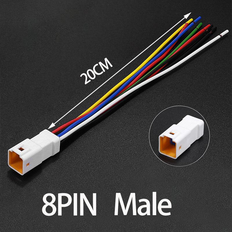 Waterproof 6P Car Connector Male Female Pair 20cm Wiring Harness Terminal Compatible With JST Jwpf Series 2/3/4/6/8pin Optional