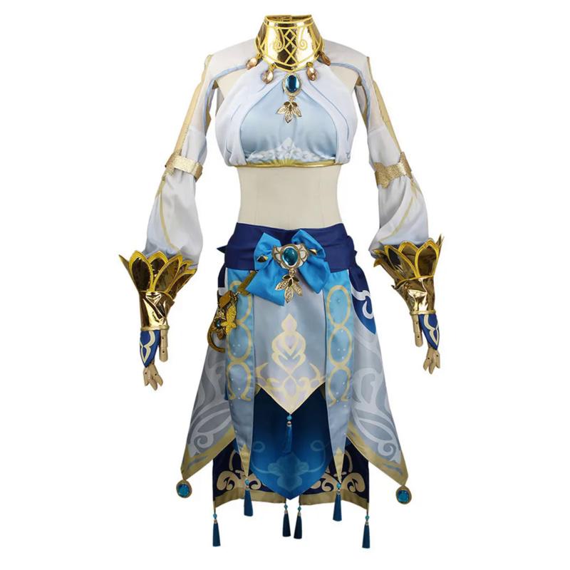 Nilou Cosplay Sumeru Hydro Cosplay Costume Full Set Headwear Tattoo Dress Outfits for Comic Game Halloween Clothes