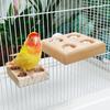Natural Wood Parrots Foraging Toy with Jumping Platform Pet Bird Accessory Enhances Bird Intelligence and Activity