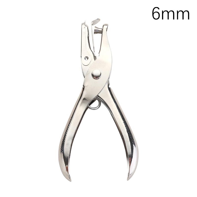 

3/6 мм Серебристый металлический дырокол Портативный ручной дырокол на одно отверстие Плоскогубцы Офисные переплетные принадлежности Бумага Пластик Дырокол