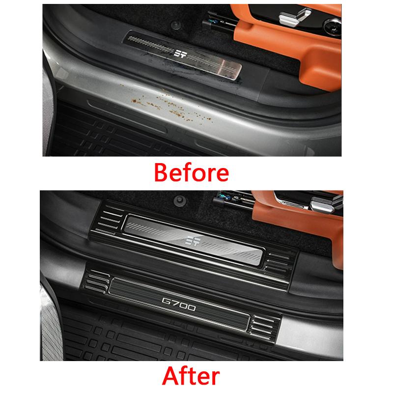 For Chery Jetour G700 2026-2027 Stainless Steel Welcome Step Guard Strip Door Sill Plate Automobile Modification Supplies