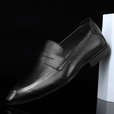 FashionMen Genuine Leather Shoes Loafers Luxury Dress Cow Leather Casual Men's Shoes Slip On Breathable Business Flats Big Size 48 49