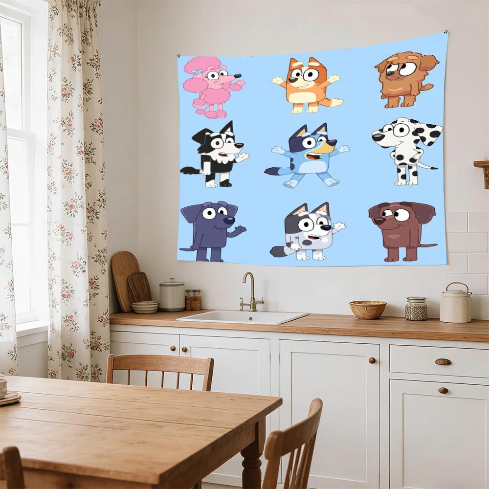 Diverse Dog Characters Large Decorative Tapestry, Great Holiday Gifts, Photo Backdrop for Bedroom Dorm Parties,Perfect Gift