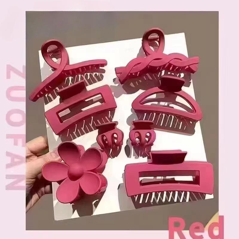 

8 шт. Заколки для волос в корейском стиле, черные, большие, элегантные акриловые заколки-крабы, аксессуары для головы, аксессуары для волос