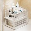 Stackable Storage Drawer Plastic Foldable Storage Basket Multi-Purpose Storage Container Closet Organizer for Wardrobe Bedroom Laundry Room