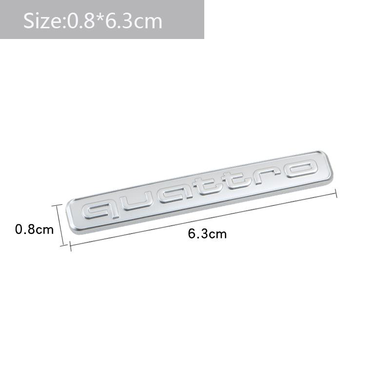 2026 Car Styling Logo Metal Sticker Body Trunk Decal For Audi Quattro A3 A4 A6 A5 Q5 A1 Q7 Q3 TT S1 RS3 RS4 S3 S4 RS5 RS6 RS7 S5 S6