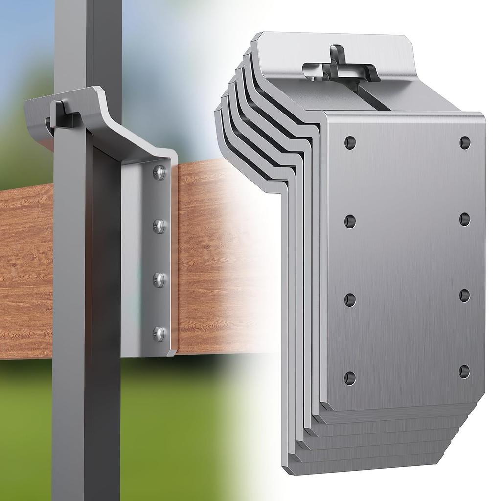 6 Pieces T-Post Brackets, T-Post Target Hangers, Fence Brackets For T-Post Fence Posts