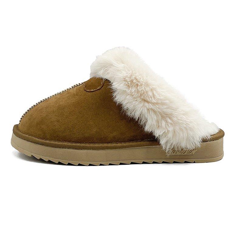 [AMANNORR] Mao Mao slippers women's new autumn and winter platform snow boots bag head outdoor half-tray cotton shoes